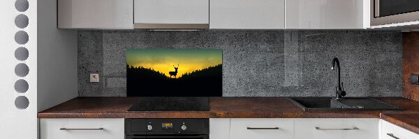 Sklenený panel do kuchyne Jeleň