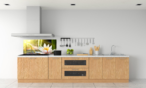 Dekoračný panel sklo Vodné ľalie