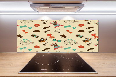 Panel do kuchyne Hipsterské sovy