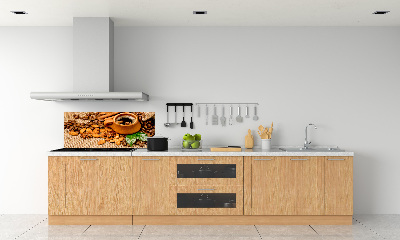 Panel lacobel Zrnká kávy a šálka
