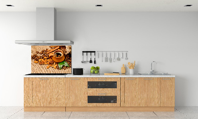 Panel lacobel Zrnká kávy a šálka