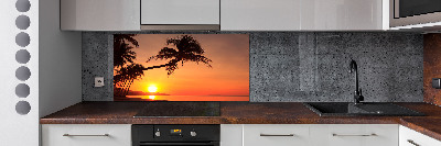 Panel lacobel Západ slnka pláž