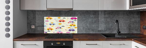 Dekoračný panel sklo Autíčka