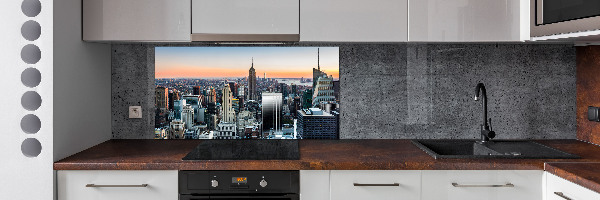 Sklenený panel do kuchynskej linky New York