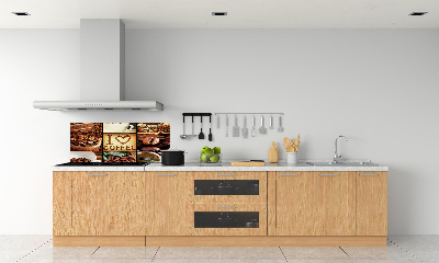 Dekoračný panel sklo Káva koláž