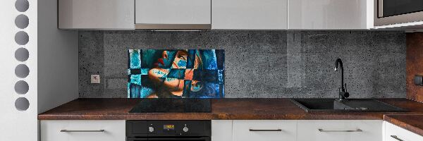 Panel do kuchyne Žena abstrakcie