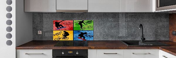 Panel do kuchyne Kolo a skateboard