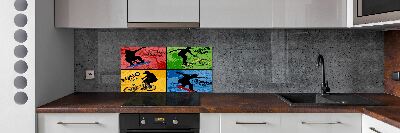 Panel do kuchyne Kolo a skateboard