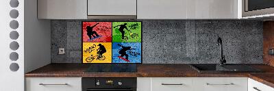 Panel do kuchyne Kolo a skateboard