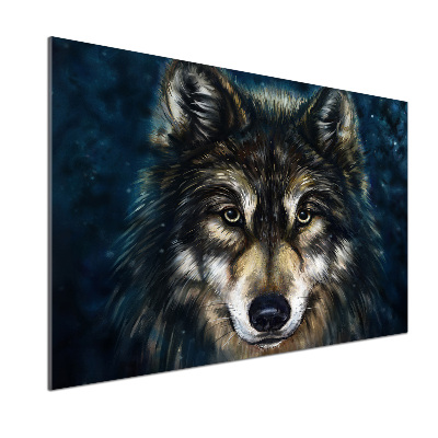 Sklenený panel do kuchyne Vlci