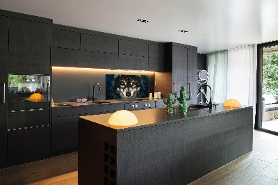 Sklenený panel do kuchyne Vlci