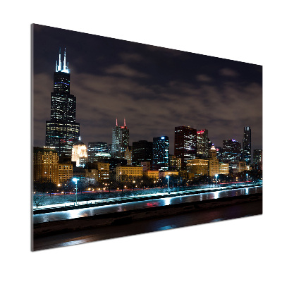 Dekoračný panel sklo Nočné Chicago
