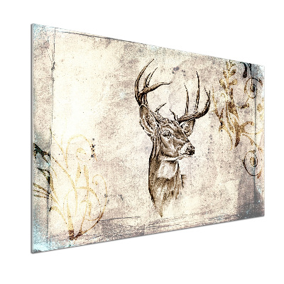 Sklenený panel do kuchyne Jeleň