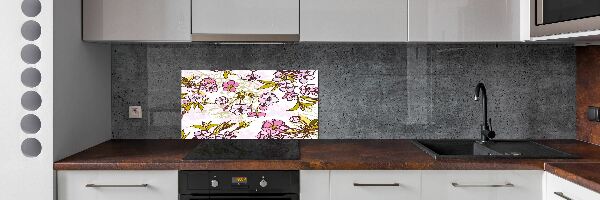 Dekoračný panel sklo Kvety višne