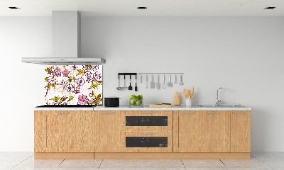 Dekoračný panel sklo Kvety višne