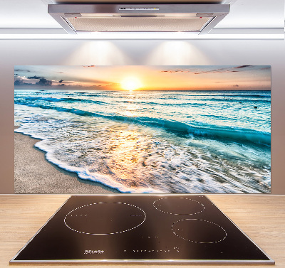 Panel lacobel Západ slnka pláž