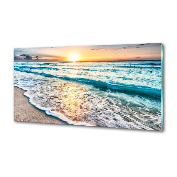 Panel lacobel Západ slnka pláž