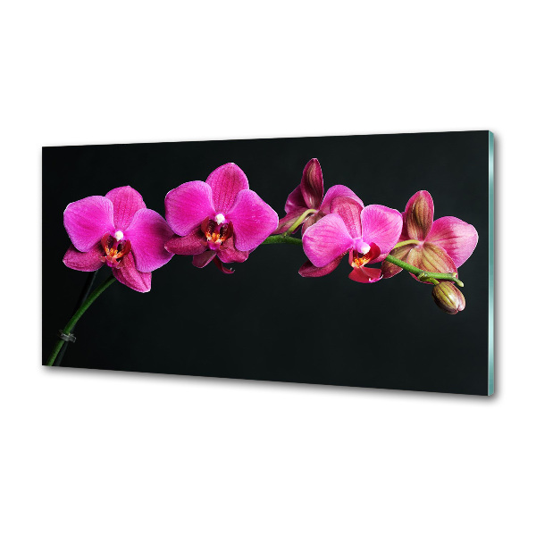 Sklenený panel do kuchynskej linky Orchidea