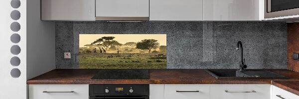 Panel do kuchyne Žirafy na savane