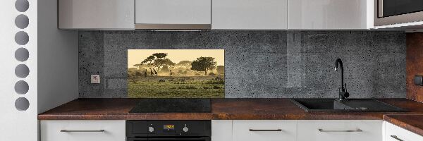 Panel do kuchyne Žirafy na savane