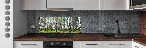 Dekoračný panel sklo Brezovy les