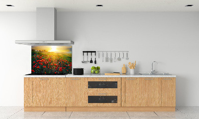 Dekoračný panel sklo Pole makov