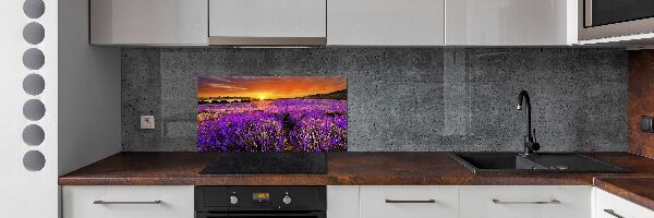 Dekoračný panel sklo Pole levanduľa