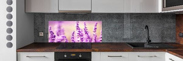 Sklenený panel do kuchyne Levanduľa