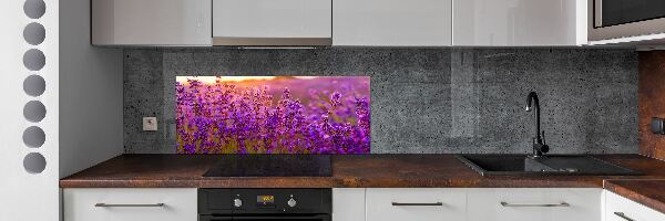 Dekoračný panel sklo Pole levanduľa