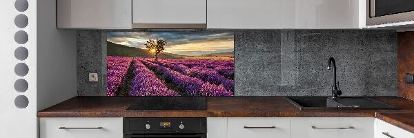 Dekoračný panel sklo Pole levanduľa