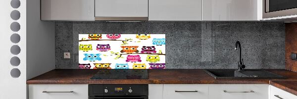 Panel do kuchyne Farebné sovy