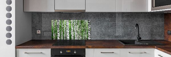 Sklenený panel do kuchyne Brezy