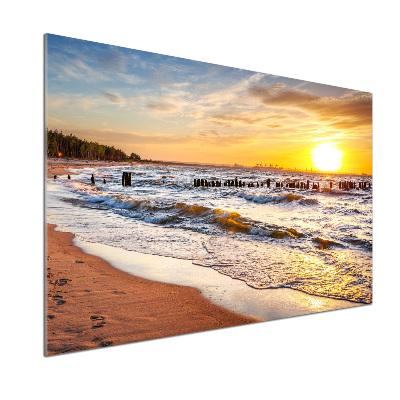 Panel lacobel Západ slnka pláž