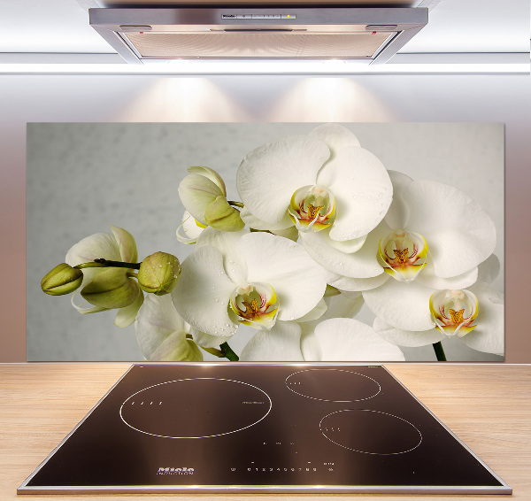 Panel do kuchyne Biela orchidea
