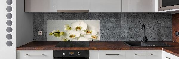 Panel do kuchyne Biela orchidea