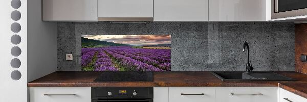 Dekoračný panel sklo Pole levanduľa