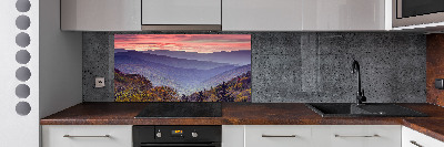Panel do kuchyne Západ slnka hory