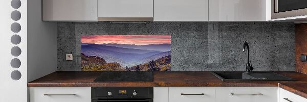 Panel do kuchyne Západ slnka hory