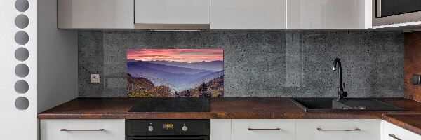 Panel do kuchyne Západ slnka hory