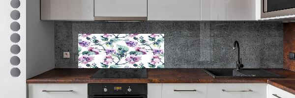 Panel do kuchyne Kvety černice