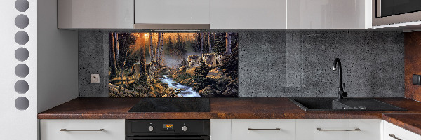 Panel do kuchyne Svorka vlkov