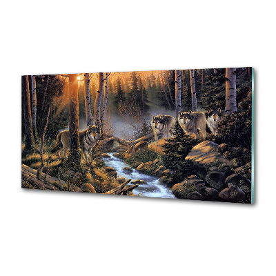 Panel do kuchyne Svorka vlkov