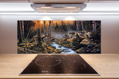 Panel do kuchyne Svorka vlkov
