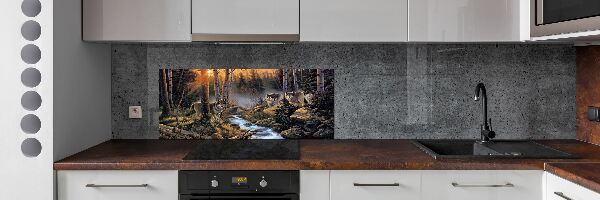 Panel do kuchyne Svorka vlkov