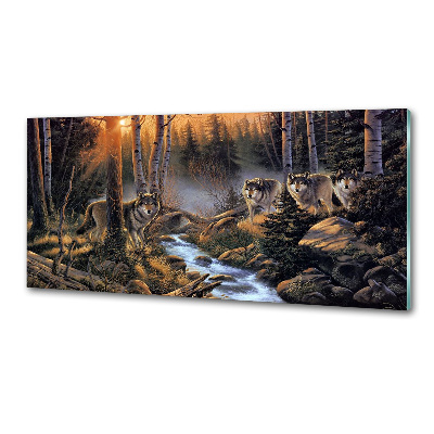 Panel do kuchyne Svorka vlkov