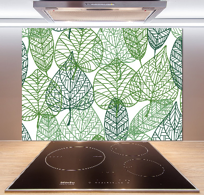 Panel lacobel Zelené lístie vzor