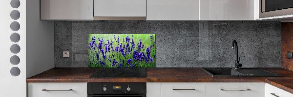 Sklenený panel do kuchyne Levanduľa