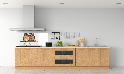 Panel lacobel Dve sovy na vetve