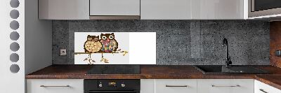Panel lacobel Dve sovy na vetve