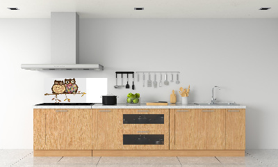 Panel lacobel Dve sovy na vetve
